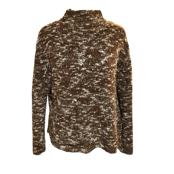 Carole Little Sweaters - CAROLE LITTLE SPORT Brown Boucle High Neck Sweater Ladies Medium 90s